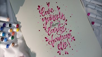 Real time hand lettering || add shadows to your letters