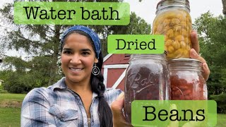 Canning dried beans\/ Water bath method