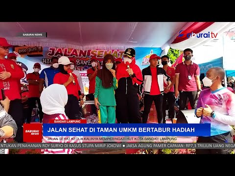 Jalan Sehat Di Taman UMKM Bung Karno Kota Bandar Lampung Bertabur Hadiah - SaburaiNEWS