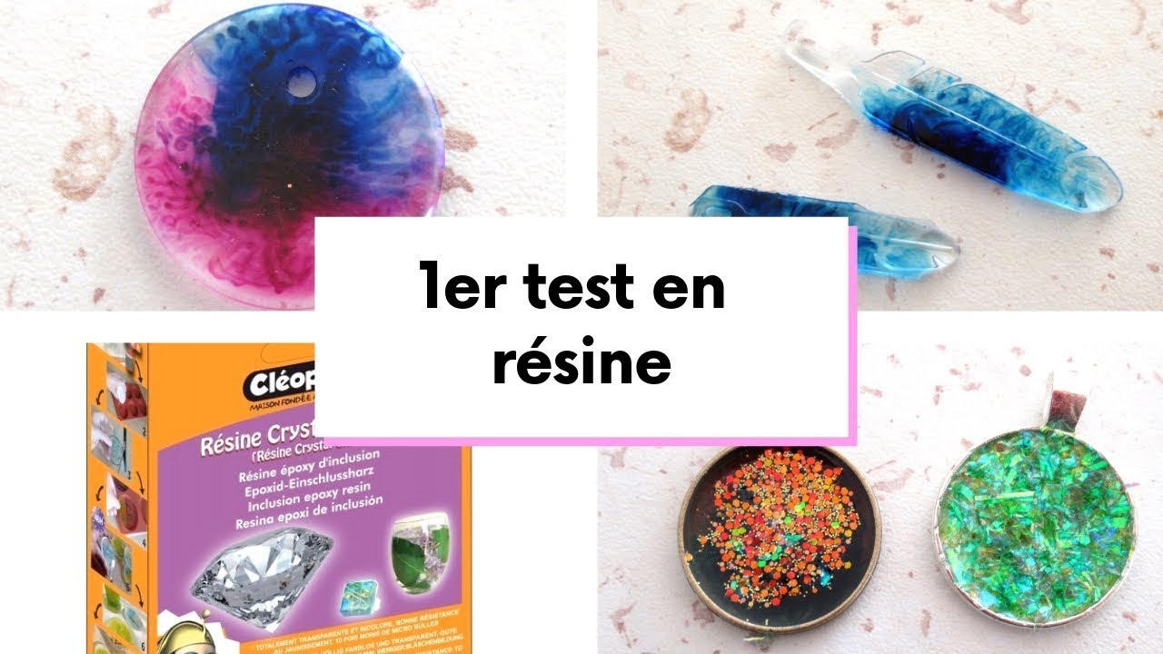 1er TEST RESINE D'INCLUSION - Résine diamond - YouTube