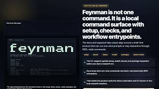 Feynman Review, Open-Source AI Research Agent, Local CLI Workflows