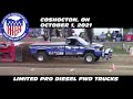 10/1/21 OSTPA Coshocton, OH Limited Pro Diesel FWD Trucks