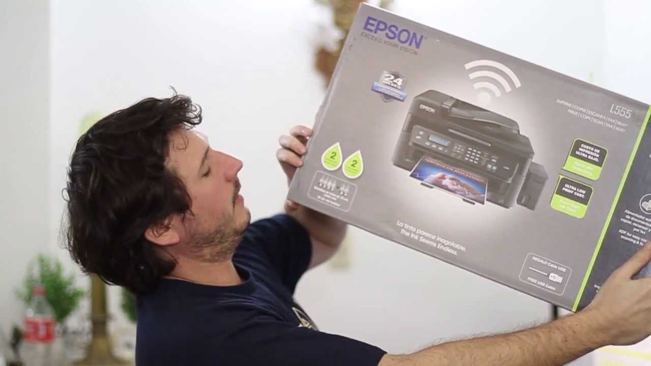 Unboxing de la Impresora Multifuncional Epson L555 con Tanque de Tinta 1/3  - YouTube