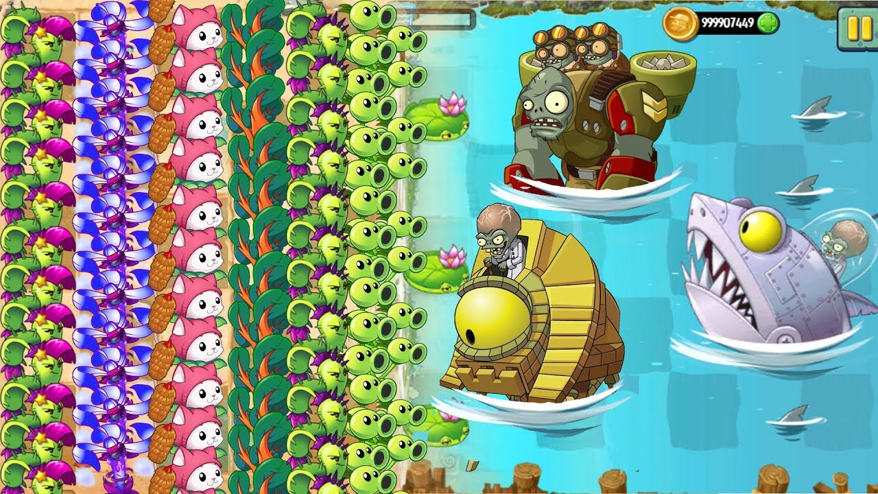 Plants vs Zombies 2 Final Boss All Zomboss Modern Day Challenge! pvz 2 ...
