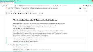 Actuarial Statistics with R - the negative binomial and geometric distributions