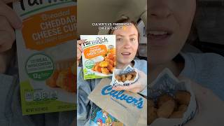Culver's vs. Farmrich Cheese Curds..this one was a surprise 🧀 #culvers #fastfood #cheese