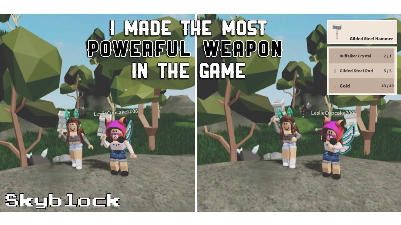How to make the Gilded Steel Hammer in Skyblock? | Duckybeau ROBLOX |
