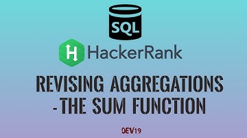 #26 Revising Aggregations - The Sum Function | HackerRank SQL Solutions  #coding #programming