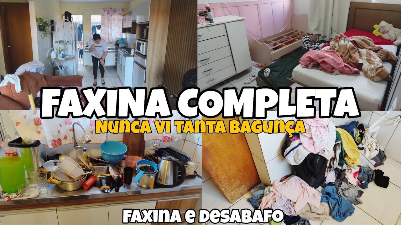 MAIS DE 8 HORAS DE MUITA FAXINA/ LAVEI MUITA ROUPA A CASA TAVA UM NOJO. FAXINA COMPLETA #faxina