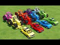 TRACTOR TRANSPORTING WITH POLICE CARS ! Farming Simulator 22