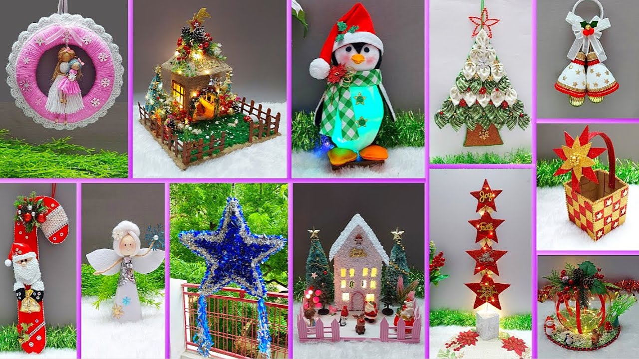 12 Low Cost Christmas Decoration ideas Made From simple materials DIY