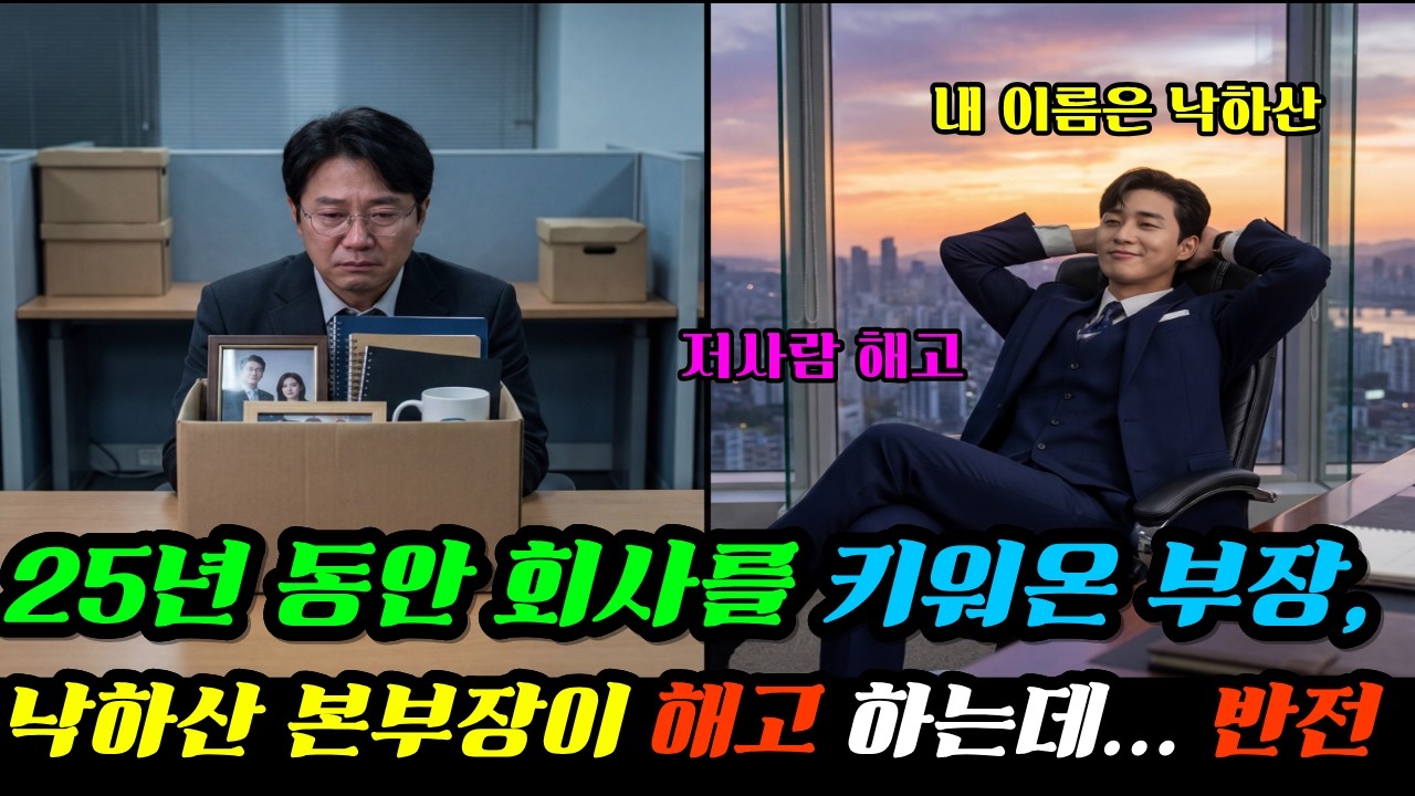 25년 동안 회사를 키워온 부장, 낙하산 본부장이 해고 하고 벌어지는 충격 반전 | 노후사연 | 인생사연 | 시니어사연 | 사이다사연 | 오디오북 | 감동사연 |