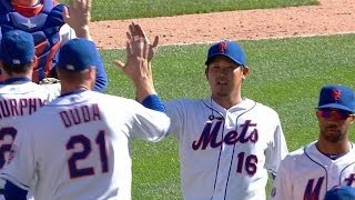 STL@NYM: Dice-K retires Bourjos to tally first save