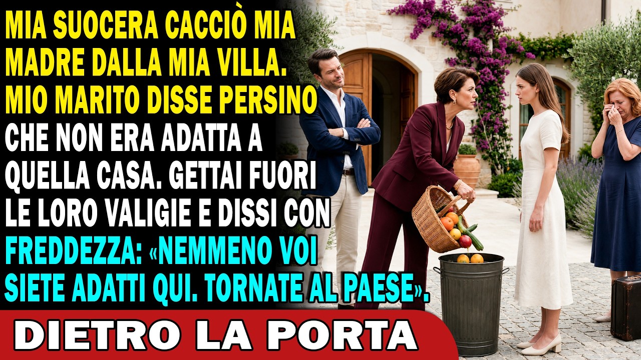 Mia suocera ha cacciato mia madre dal nostro attico, urlandole che non era adatta a una casa di lusso. Mio marito, in piedi accanto a lei, ha annuito in silenzio, aggiungendo: "Tua madre è meglio...