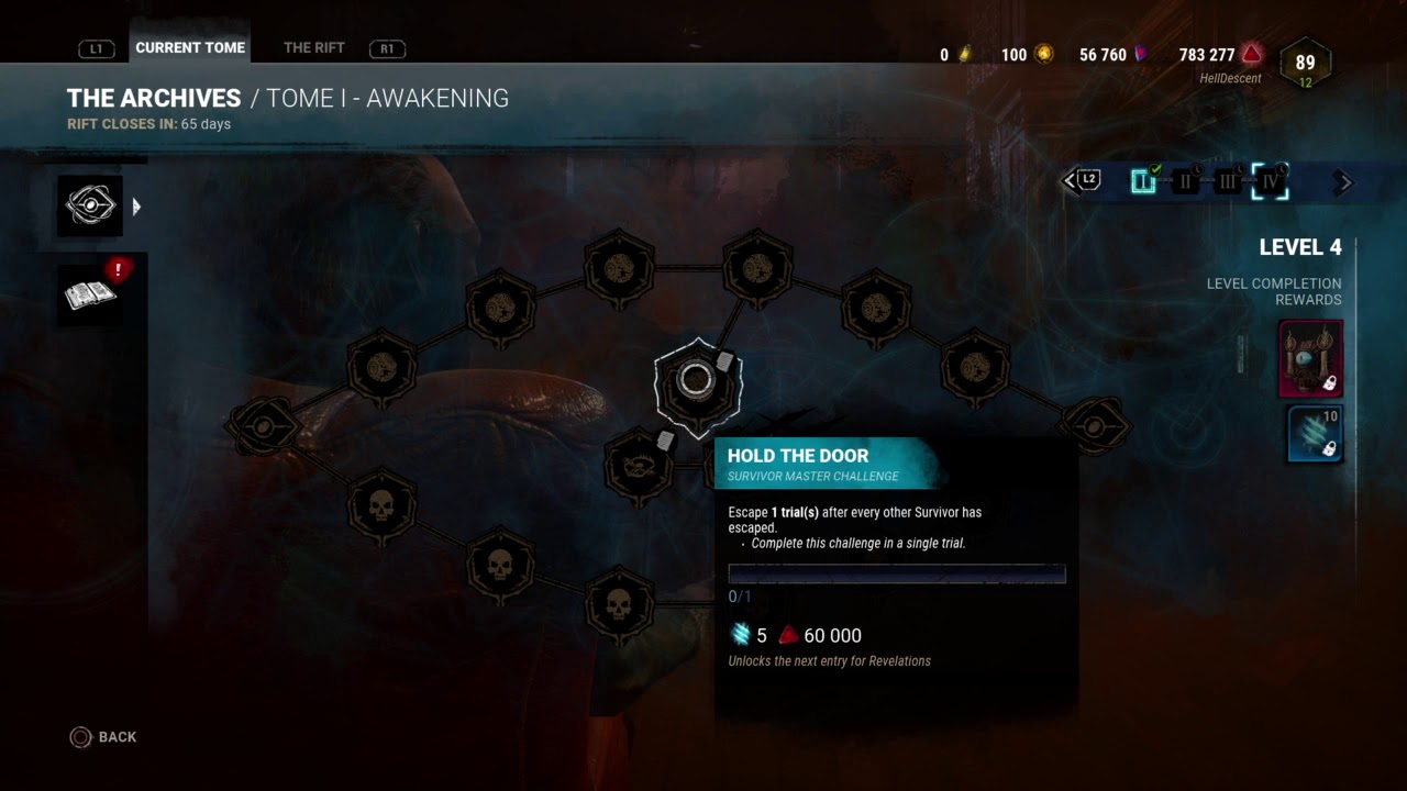 Dead By Daylight Tome Level 4