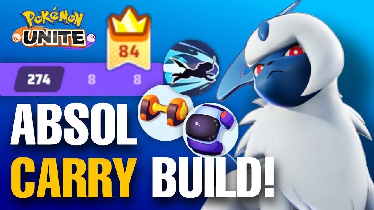 POKEMON UNITE - ABSOL CARRY BUILD IS INSANE! | AYAZAMI SIEGA