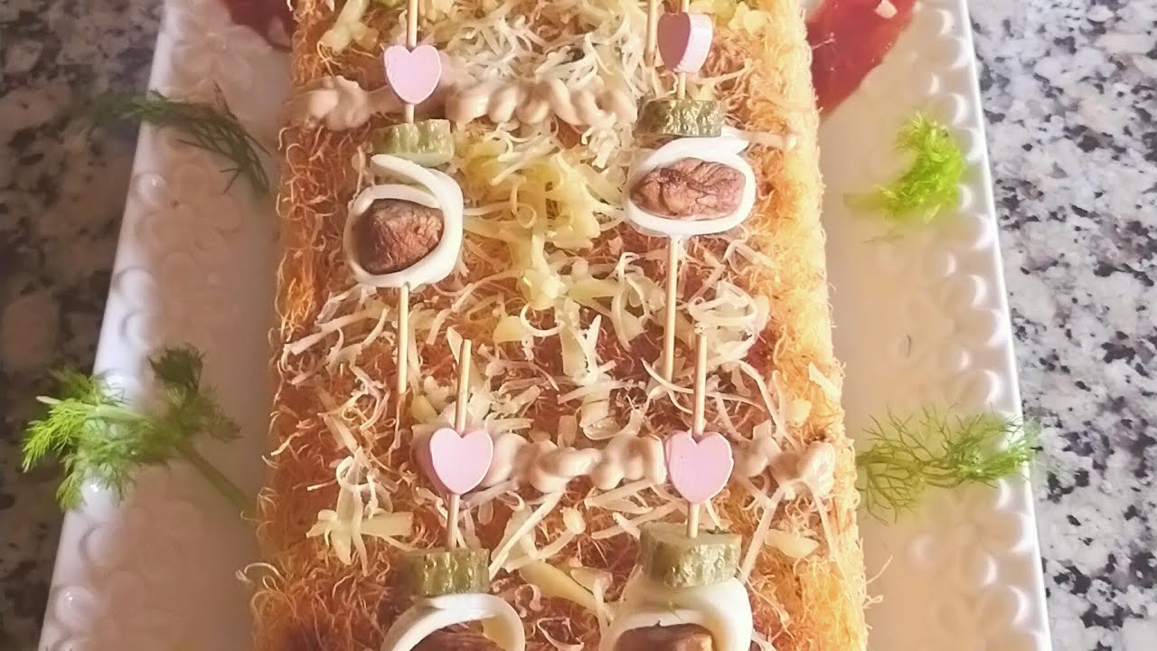 كنافة مالحة بنينة ومقرمشة اكثر من رائعة   kunafa salée