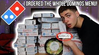 I Ordered EVERYTHING Off The DOMINOS Menu! | Zach Clayton