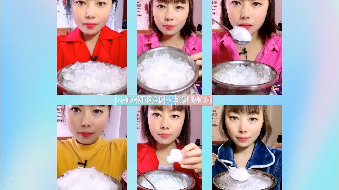 WHITE ICE | CRUSHED ICE | HARD ICE | ICE EATING ASMR | SATISFYING CRUNCHES❄️🧊🤍