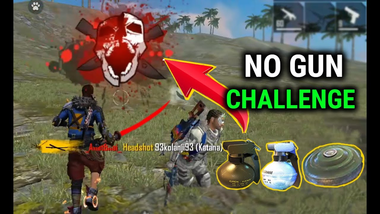 No Gun Challenge In Rank Match Giveaway Garena Free Fire Desi Gamers Youtube