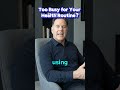 Tool Busy for Health Routines? #biohacks #consistencyiskey #dosestack