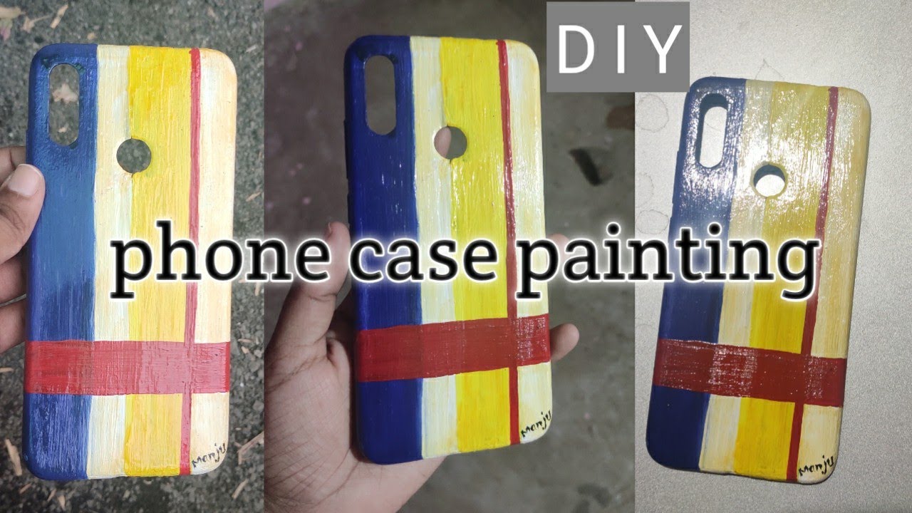 DIY Phone case painting acrylic painting on phone case simple idea of
