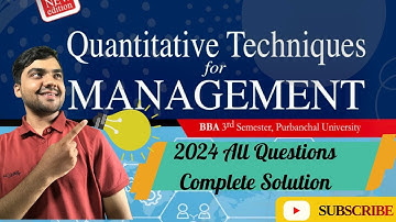 QT for Management 2024 | BBA 3rd Sem Old Question Paper Fully Solved | Exam-Focused Solutions