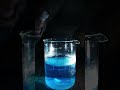Copper sulphate and sodium bi carbonate reaction Amazing light effect #experiment #shorts