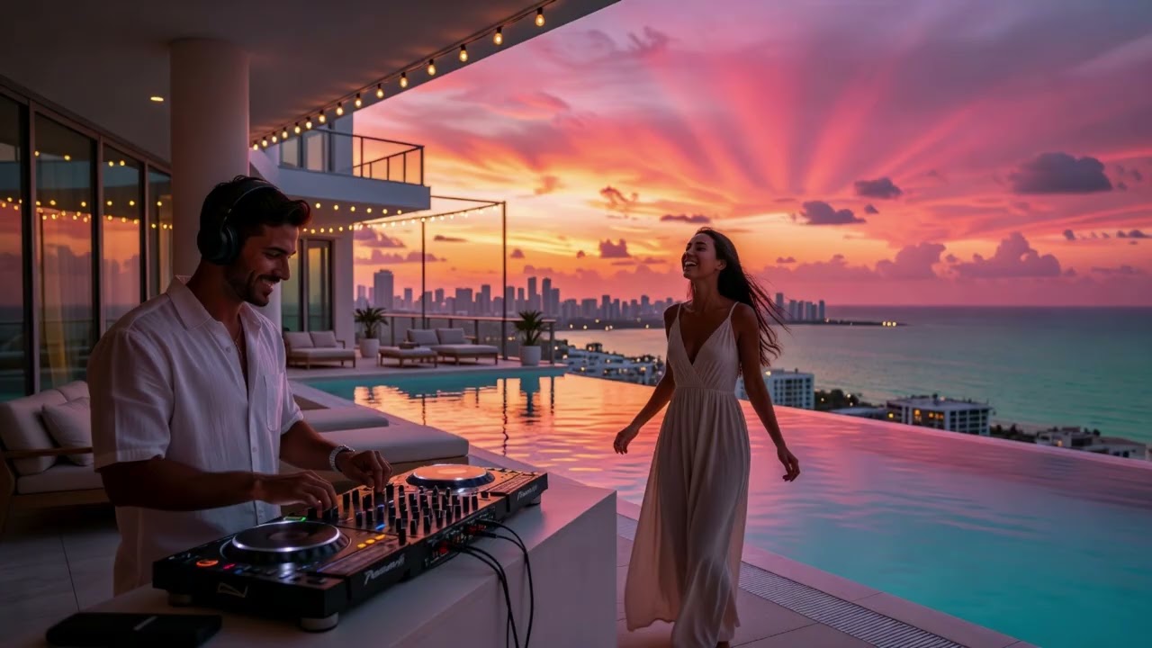 Uplifting Sunset Trance Mix | Golden Hour Miami Rooftop Vibes 🌅