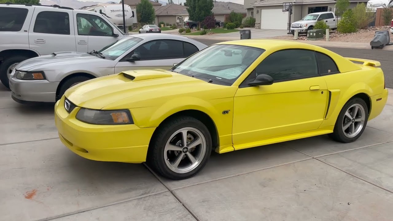 Обновление моего Mustang в цинково-желтом и серебристом цвете GT