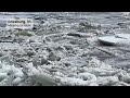 Ice jams cause flooding on the Missisquoi River in Enosburg, Vermont