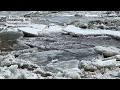Ice jams cause flooding on the Missisquoi River in Enosburg, Vermont