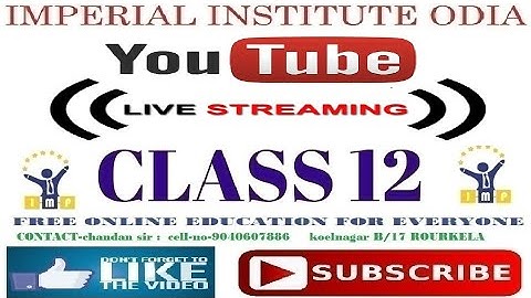Exercises -7(l)||problem no-(1&2)||Elements of mathematics-II(in odia)||🔴LIVE CLASS