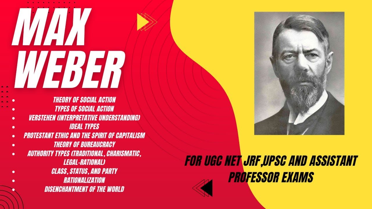 Max Weber | Social Action| Bureaucracy | Authority |Ideal type|class| UGC NET JRF & UPSC Sociology