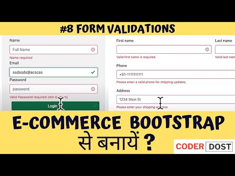 #8 E-Commerce Online Business Website- Registration Form Validation Client-side Bootstrap JavaScript