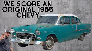 We got lucky and found an original 1955 Chevrolet and brought it home!