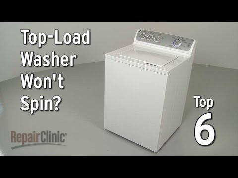 View Video: Top-Load Washer Won’t Spin — Washing Machine Troubleshooting