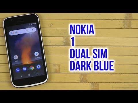 Распаковка Nokia 1 Dual Sim Dark Blue