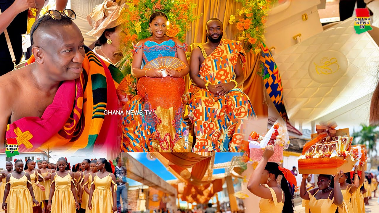 LOVE & LUXURY: Dr Ofori Sarpong’s Nephew sets another Record at their Colourful traditional marriage