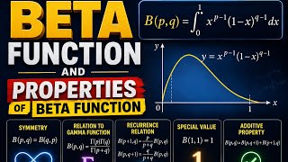 BETA FUNCTION | PROPERTIES OF BETA FUNCTION