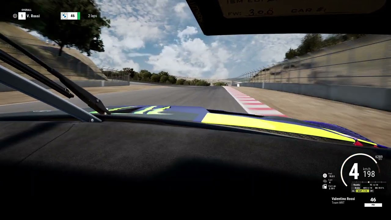 1:23:937 Laguna Seca with stock setup BMW M4 GT3 Assetto Corsa Competizone