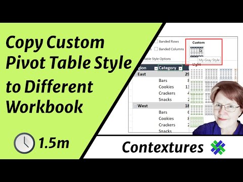 Copy Custom PivotTable