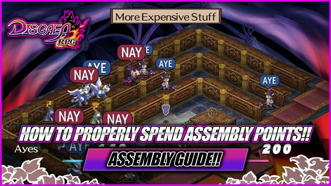Disgaea RPG Dark Assembly Guide!! How to Properly Spend Your Points!!