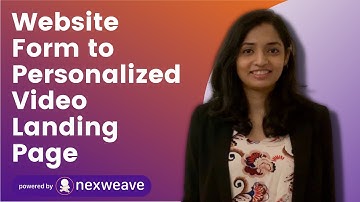 Website form to personalized video landing page