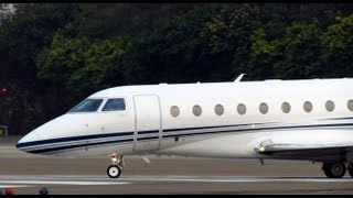 private plane gulfstream aerospace g280 n280gd take off at tsa