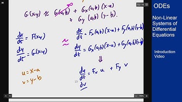 Differential Equations - Intro Video - Linearization of Autonomous Systems