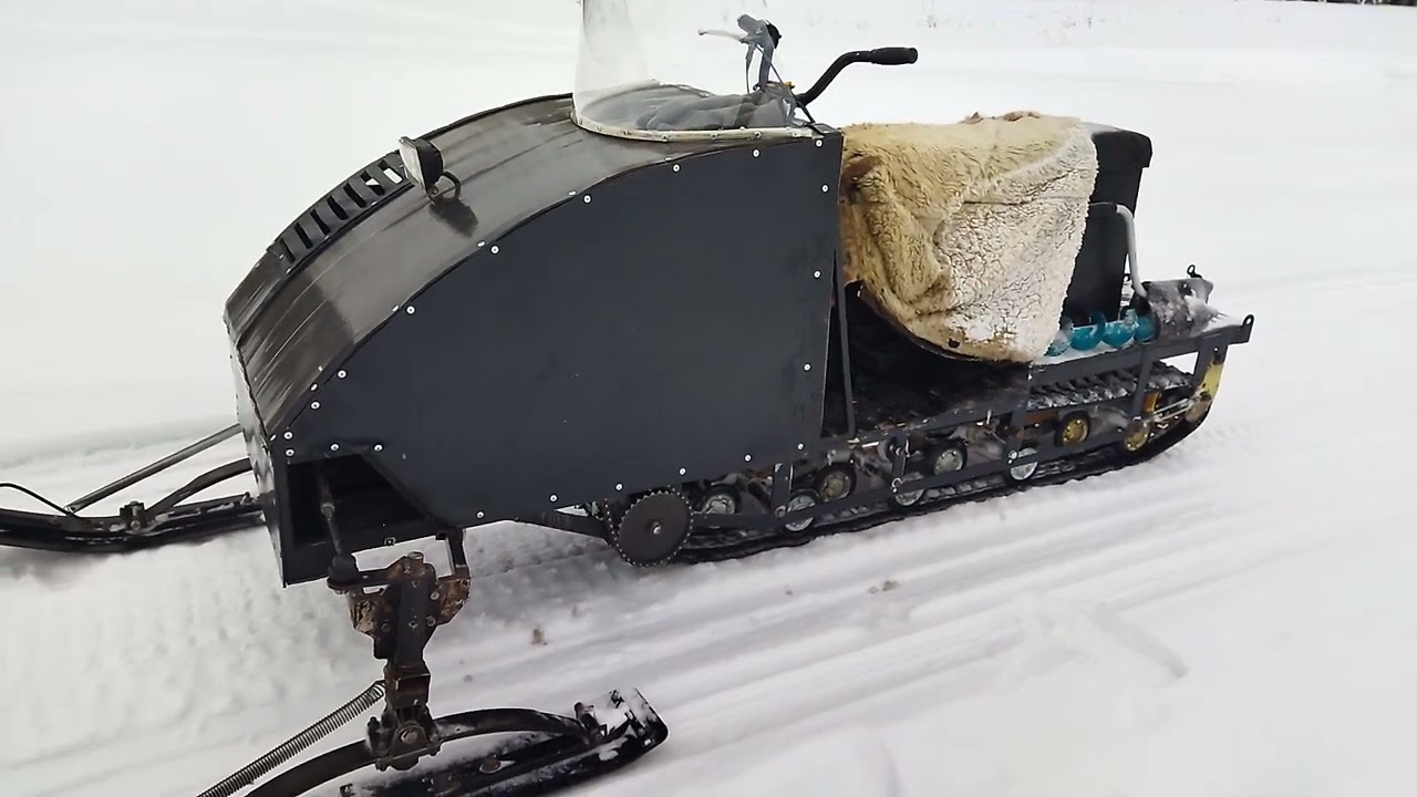 Рессорная передняя подвеска на самодельный снегоход! часть 2 - YouTube