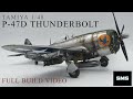 1/48 Tamiya P-47D Thunderbolt 'Bubbletop' : Full build scale model aircraft kit #61090