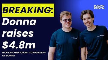 Nicolas and Jonas: Cofounders of Donna announcing their $4.8m Seed round!