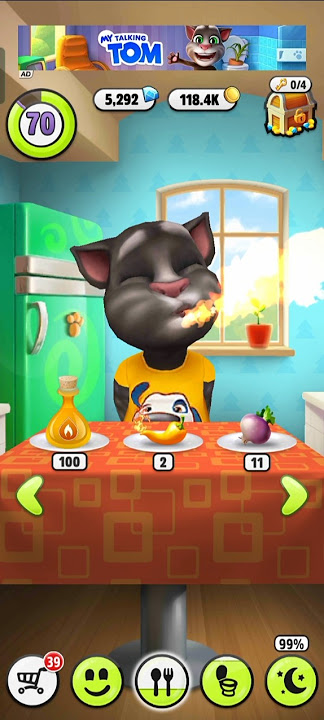 Talking Tom Cat's Eating Food And Reaction 🌶️🌶️